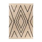 Paris Prix Tapis Tufté à la Main Ethnique  Mylen V  Beige & Noir. Coloris disponibles : Beige