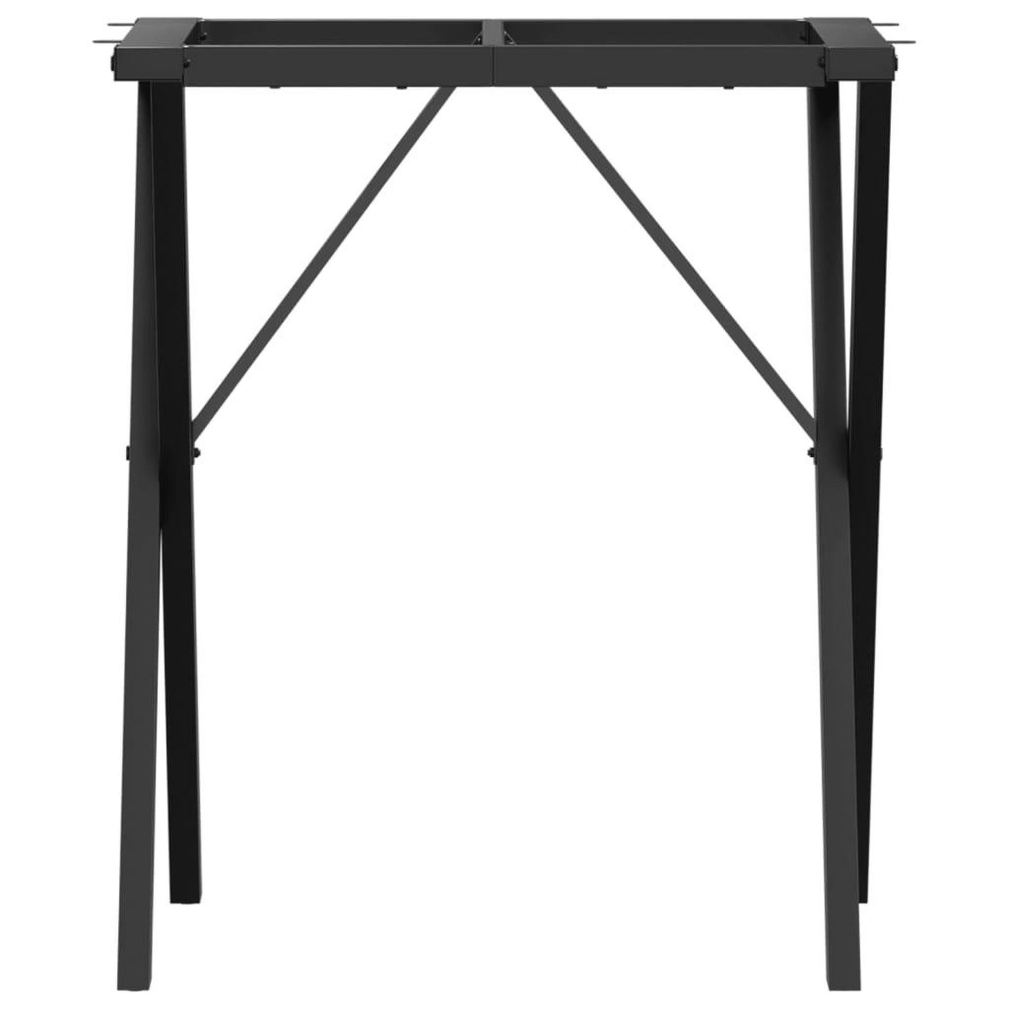Voir la diapositive 4 : VIDAXL Pieds de table a manger cadre en X 50x40x73 cm acier