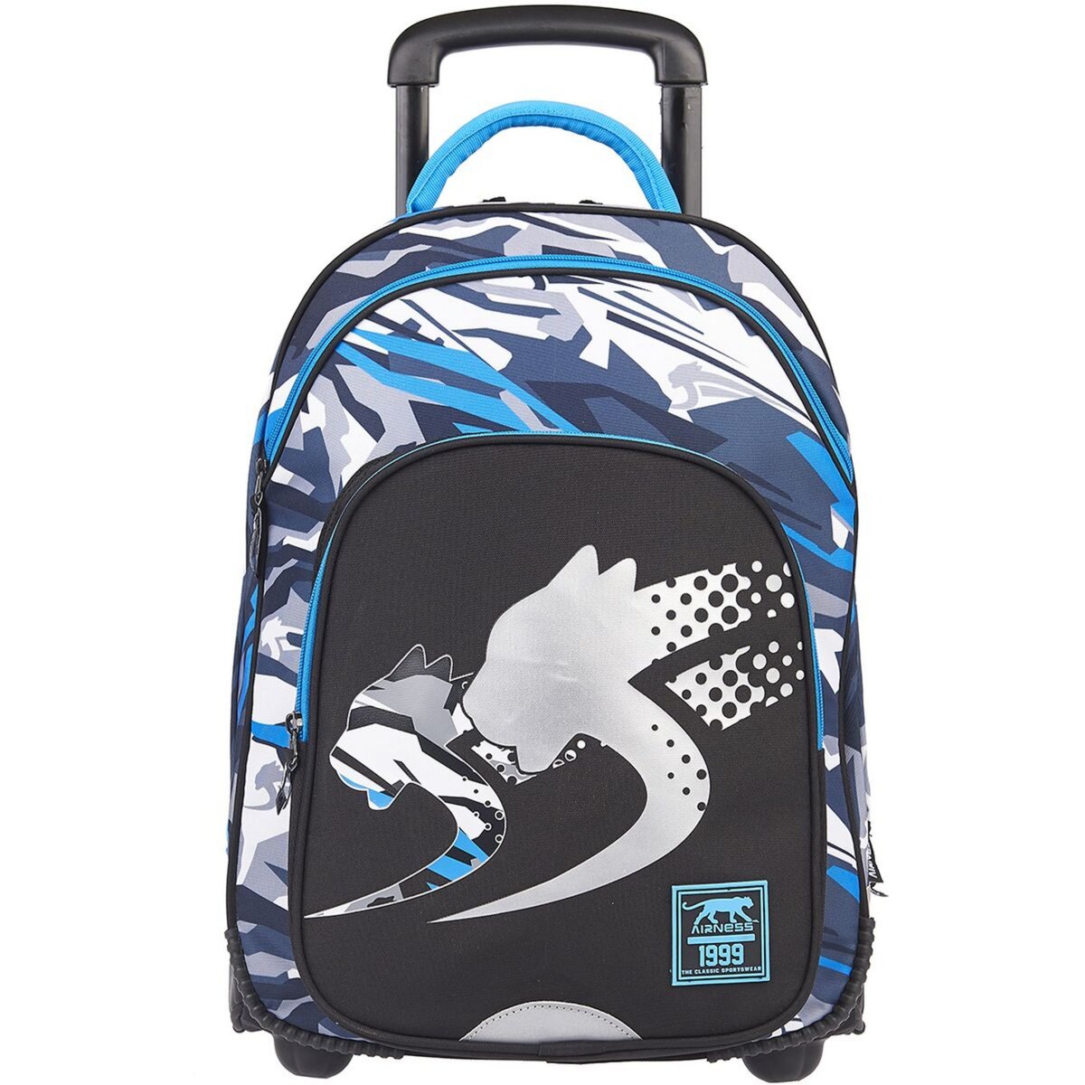 AIRNESS Sac à roulettes noir et bleu AIRNESS PRIMARY pas cher