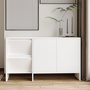 Voir la diapositive 3 : Habitat et Jardin Buffet en bois  Laris 130  - 130 x 44 x 82 cm - Blanc