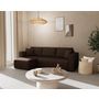 Voir la diapositive 1 : BEST MOBILIER Topaze - canapé d'angle réversible 4 places convertible avec coffre en simili