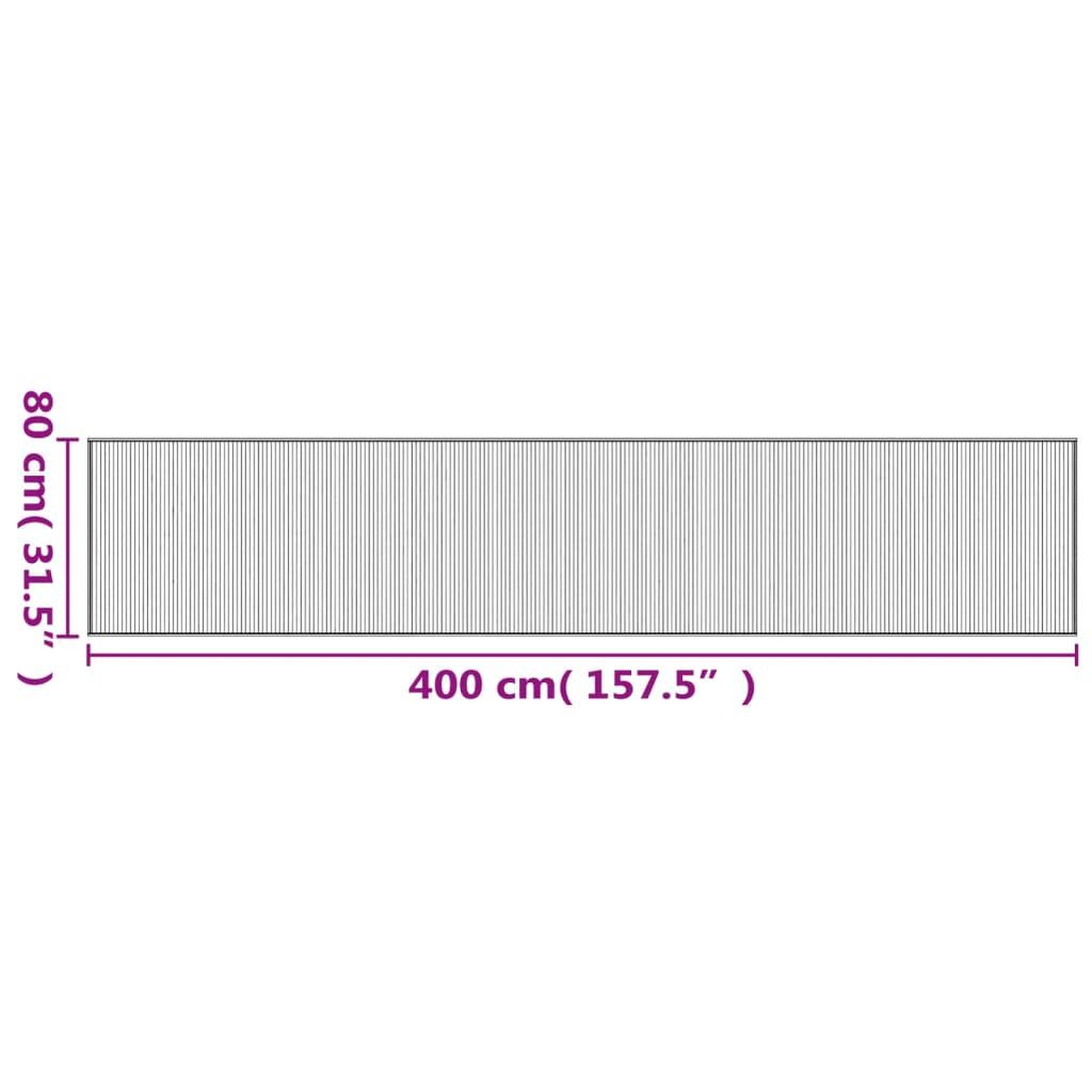 Voir la diapositive 6 : VIDAXL Tapis rectangulaire naturel clair 80x400 cm bambou