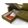 Voir la diapositive 3 : LISA DESIGN Anna - canapé panoramique d'angle droit 7 places convertible avec coffre en velours texturé