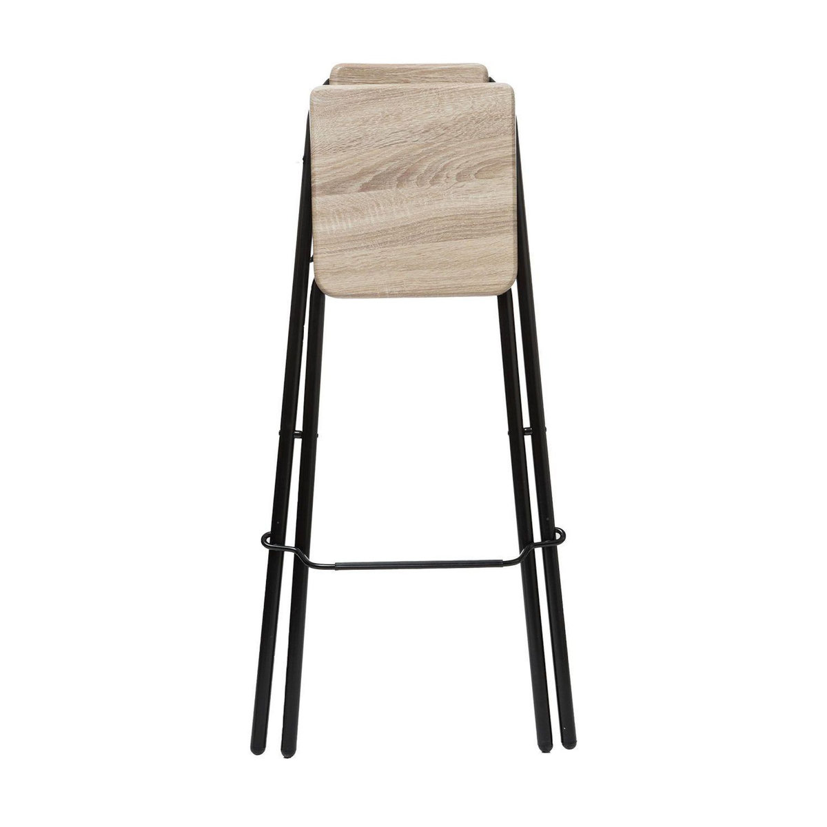 TOILINUX Lot de 4 chaises de bar pliantes LOUNA - H. 97,5 cm