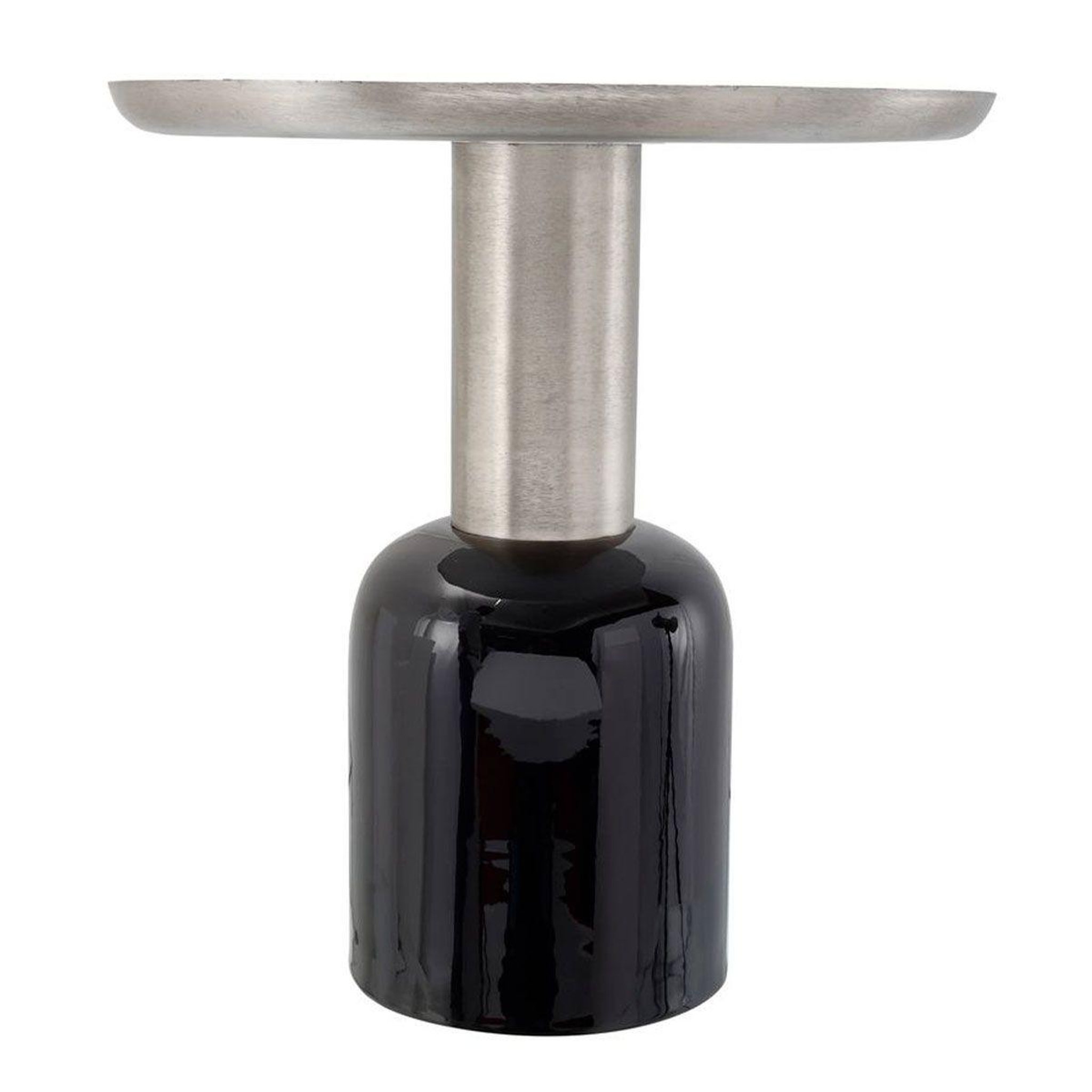 Paris Prix Table d'Appoint Design  Yeza  49cm Noir & Argent