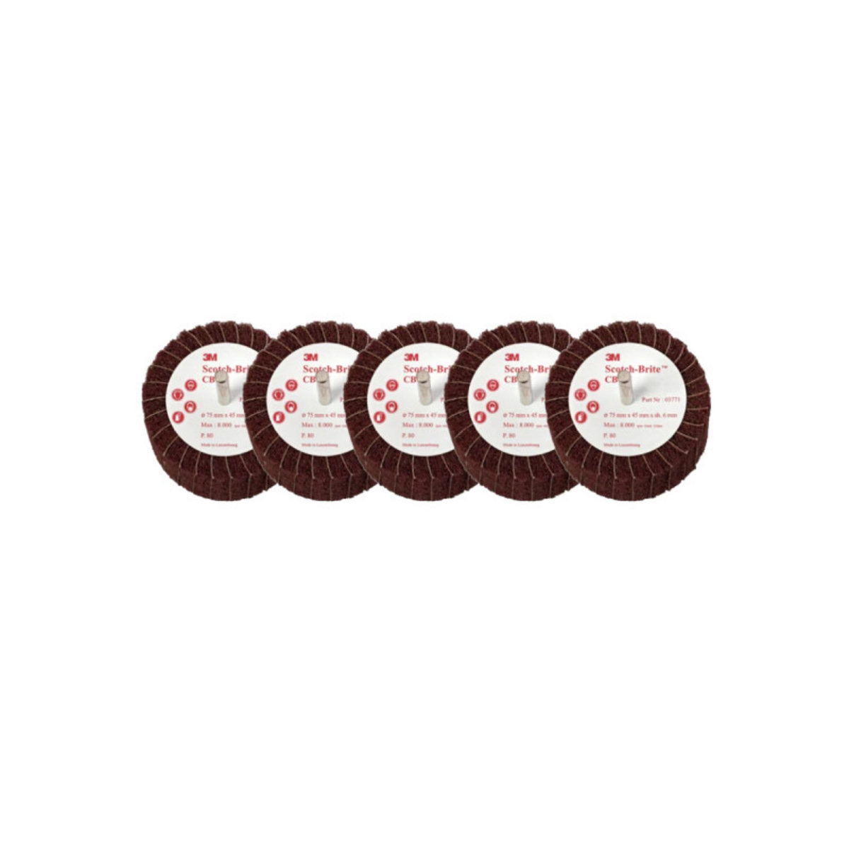 3M Brosse 3M scotch-brite CB-ZS grain 120 diamètre 75 mm x 5