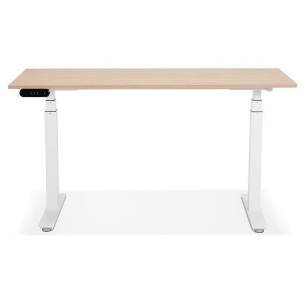 Paris Prix Bureau Design Réglable  Électrique  140cm Naturel & Blanc