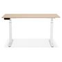 Voir la diapositive 2 : Paris Prix Bureau Design Réglable  Électrique  140cm Naturel & Blanc