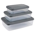 Paris Prix Lot de 3 Boîtes de Conservation  Merle  3L Anthracite