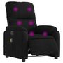 Voir la diapositive 3 : VIDAXL Fauteuil inclinable de massage electrique noir tissu microfibre