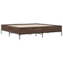 Voir la diapositive 3 : VIDAXL Cadre de lit sans matelas chene marron 200x200 cm
