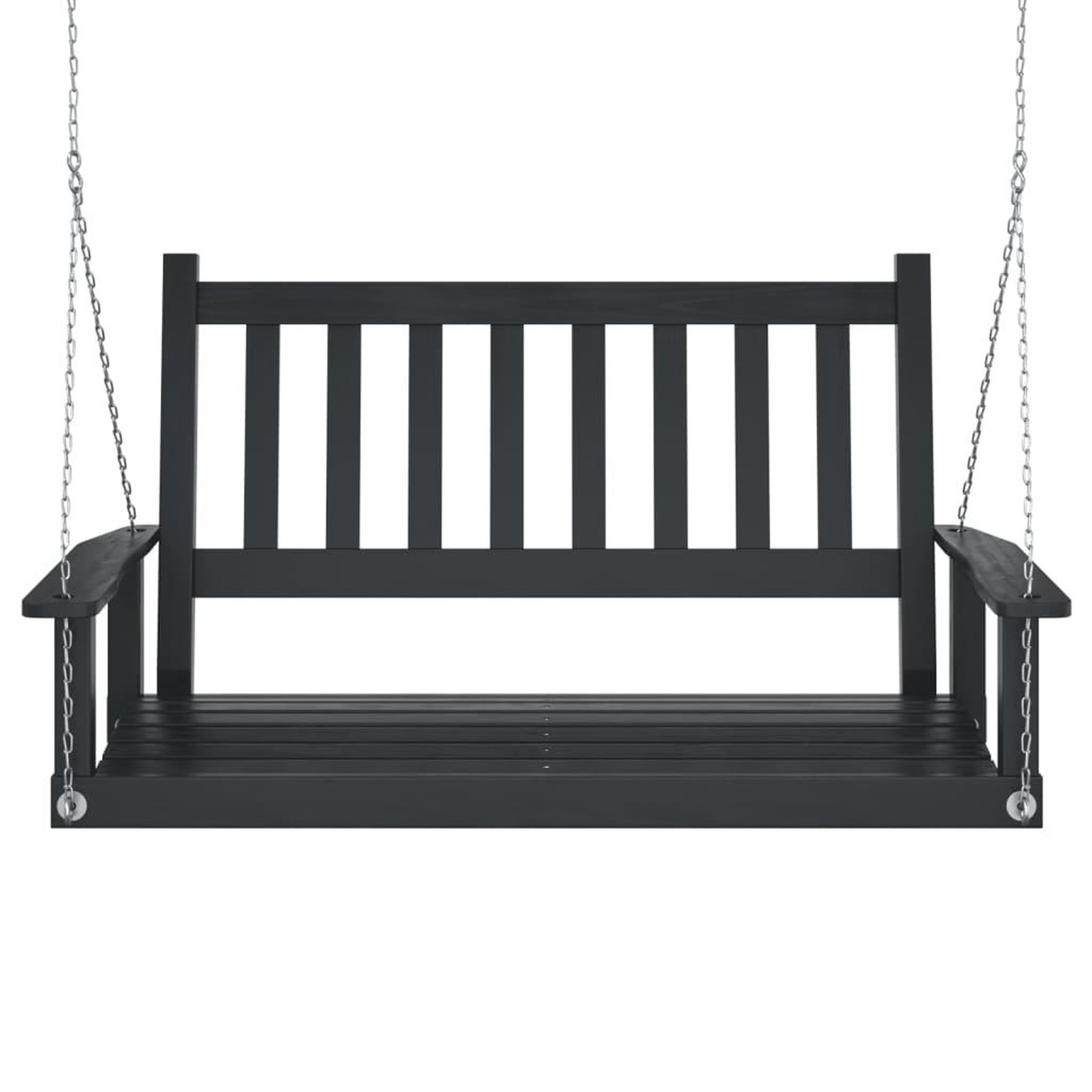 Voir la diapositive 4 : VIDAXL Banc de balançoire de jardin chaînes en metal bois massif sapin