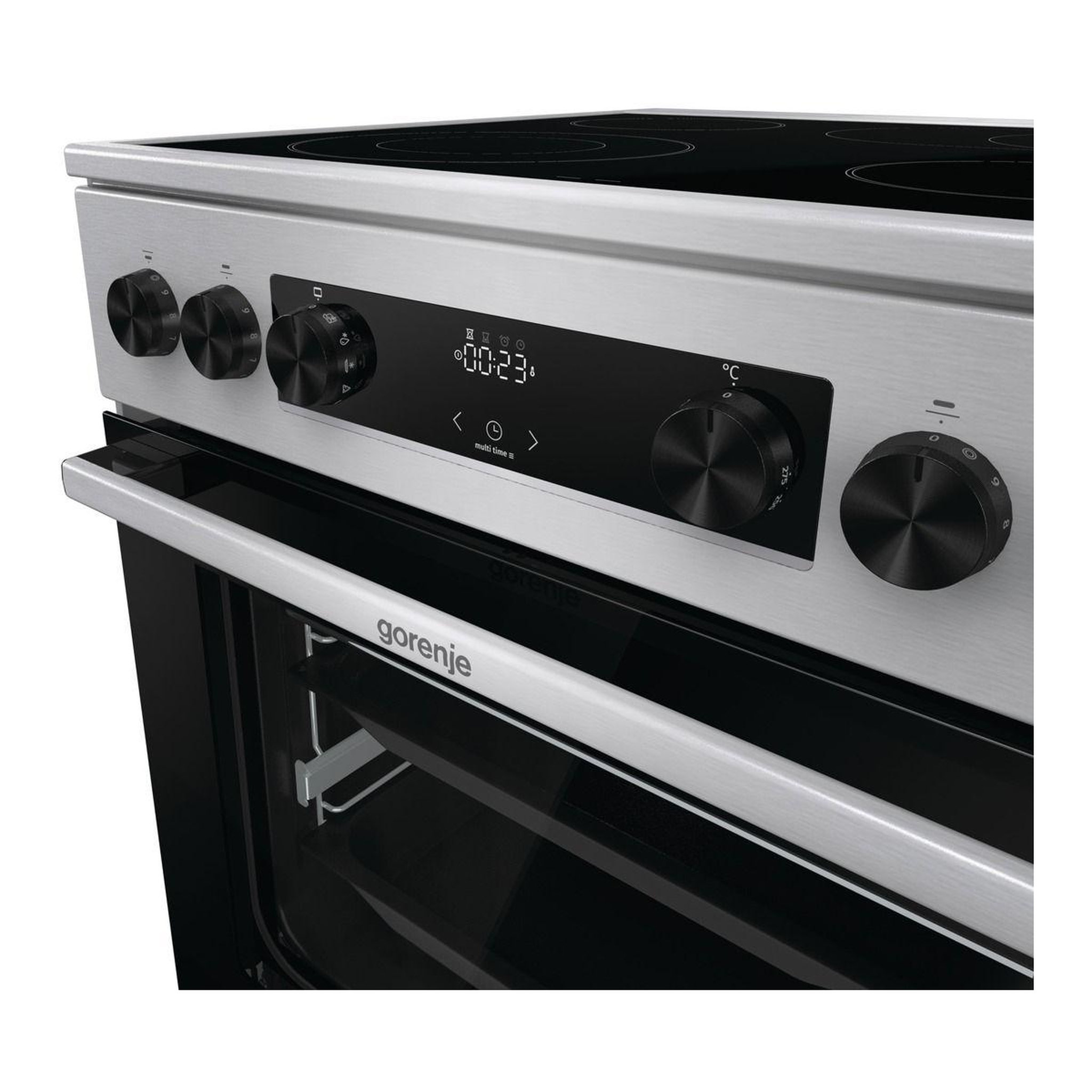 Voir la diapositive 5 : GORENJE Cuisinière vitrocéramique GEC6C60XA
