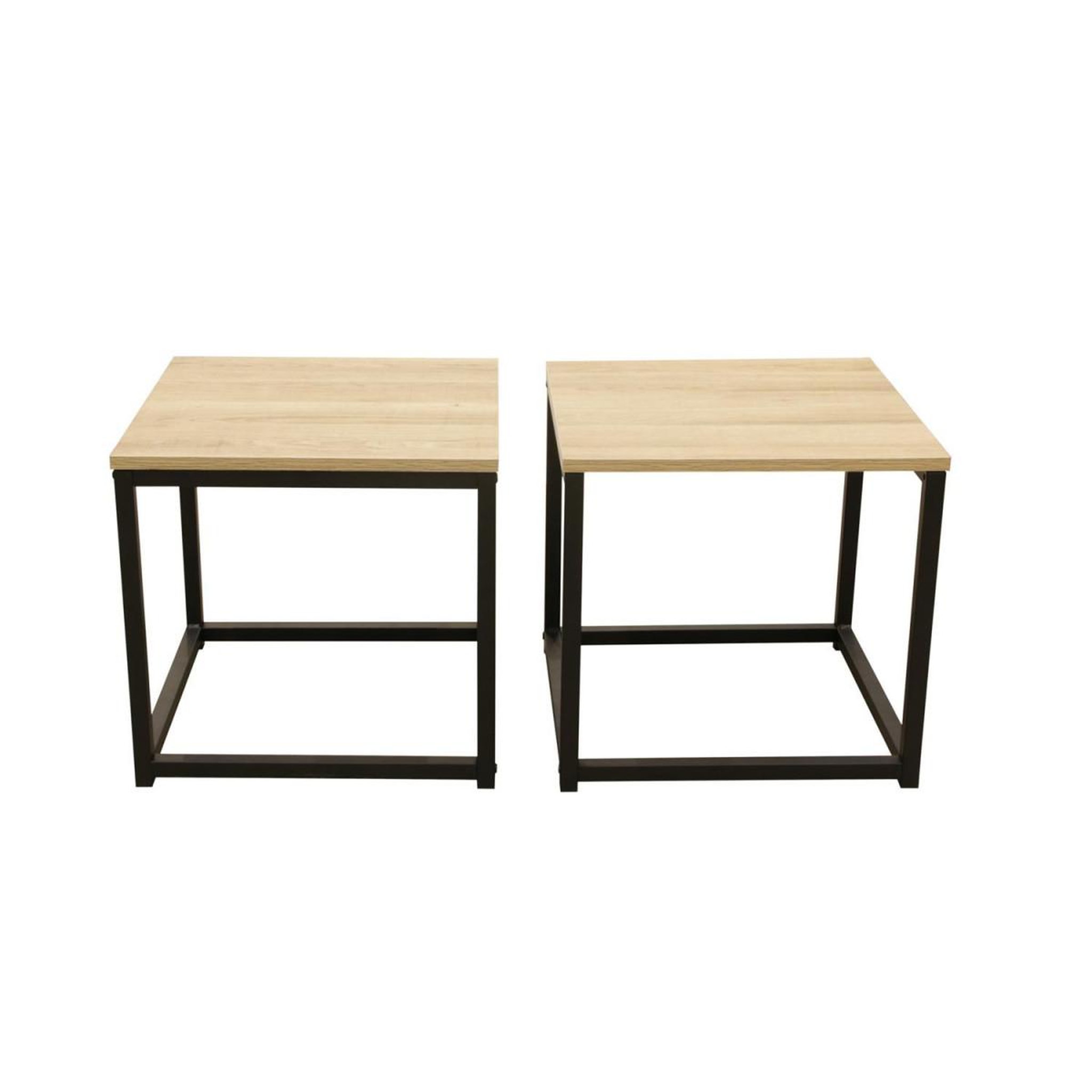 Voir la diapositive 6 : The Home Deco Factory Lot de 3 tables basses  seattle  90cm naturel