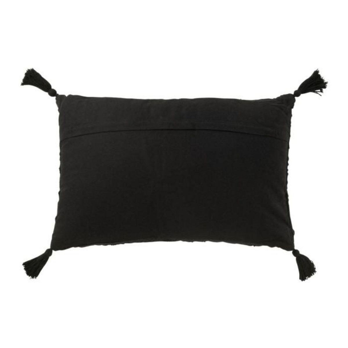 Paris Prix Coussin Déco à Pompons  Marea  40x60cm Noir