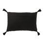 Voir la diapositive 2 : Paris Prix Coussin Déco à Pompons  Marea  40x60cm Noir