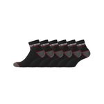 FACOM Lot de 6 Paires de Chaussettes Quarter de travail homme Red. Coloris disponibles : Noir