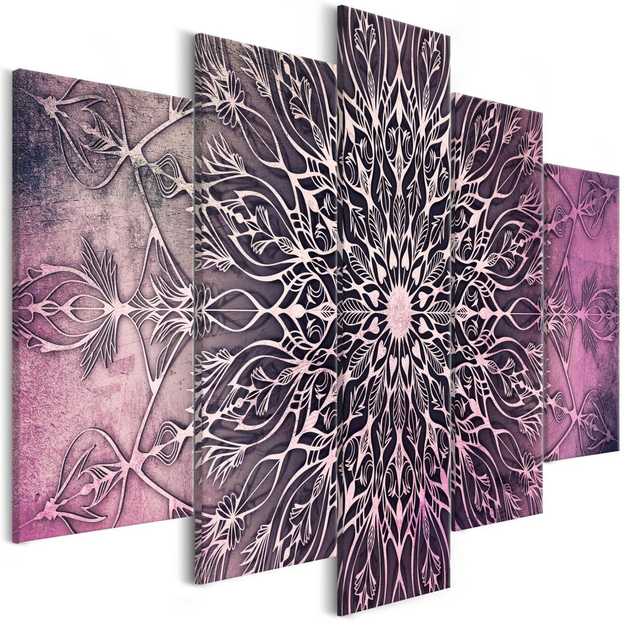 Voir la diapositive 1 : Paris Prix Tableau Imprimé 5 Panneaux  Center Wide Pink