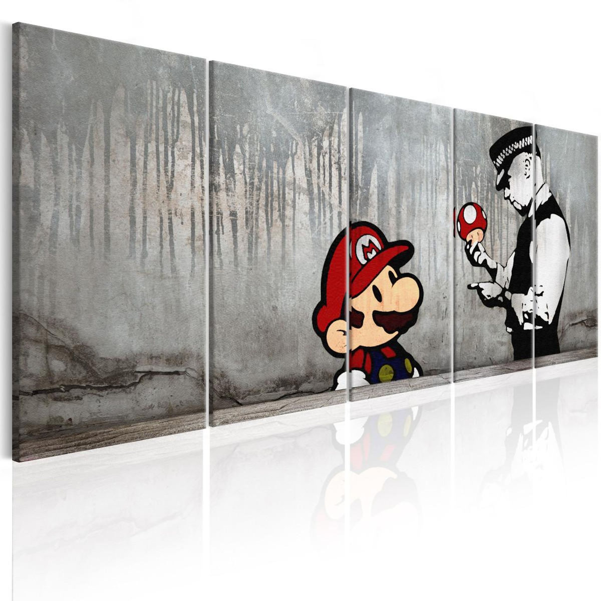 Paris Prix Tableau Imprimé  Mario Bros on Concrete