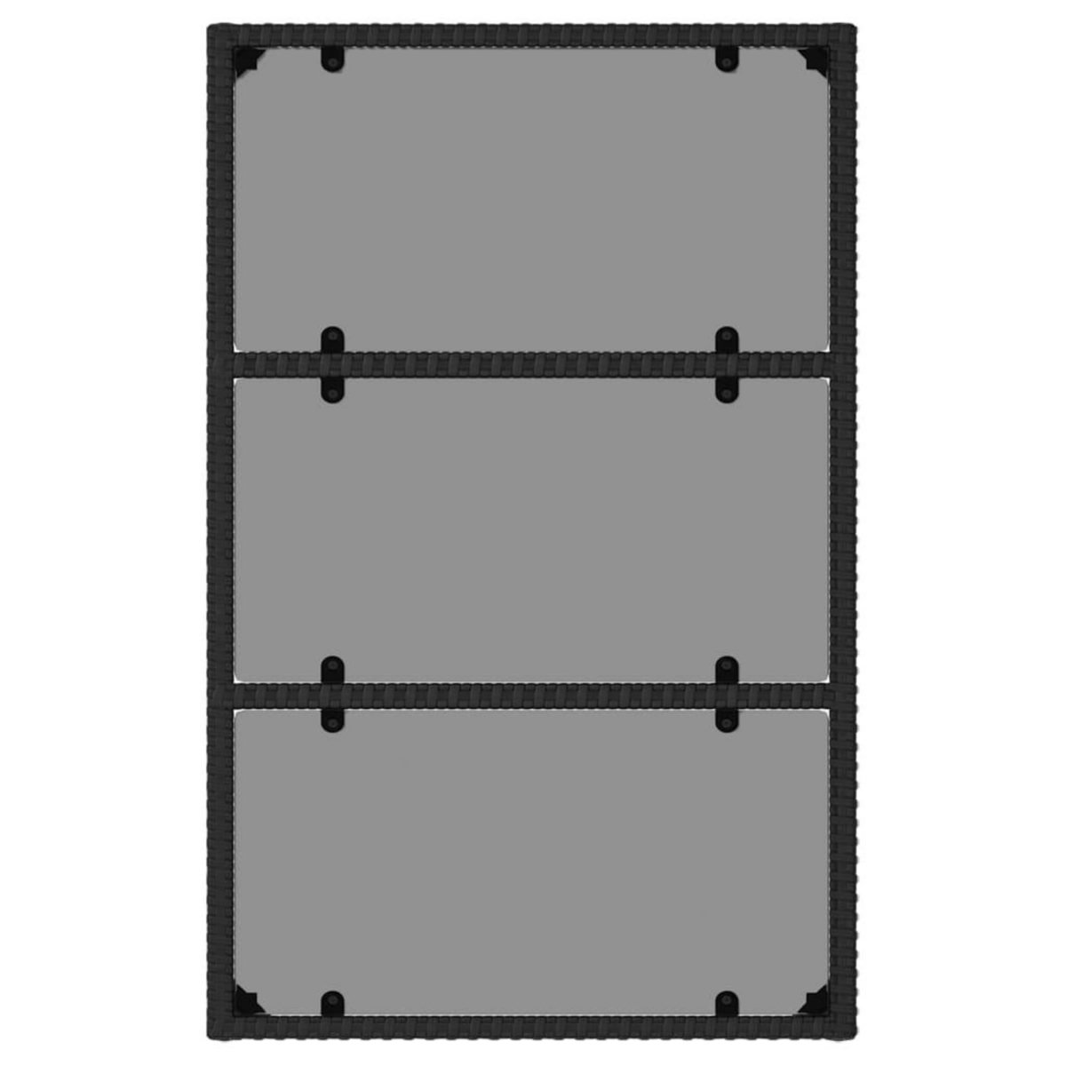 VIDAXL Salon de jardin 6 pcs avec coussins Noir Resine tressee