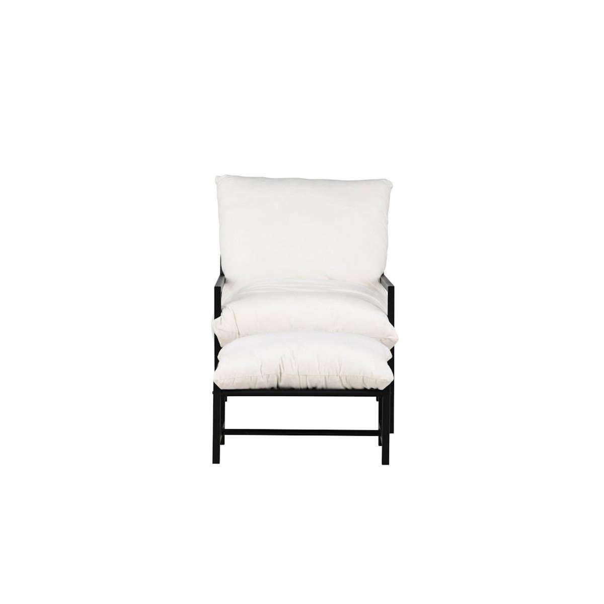 Paris Prix Fauteuil de Jardin & Repose-Pieds  Corso  86cm Noir