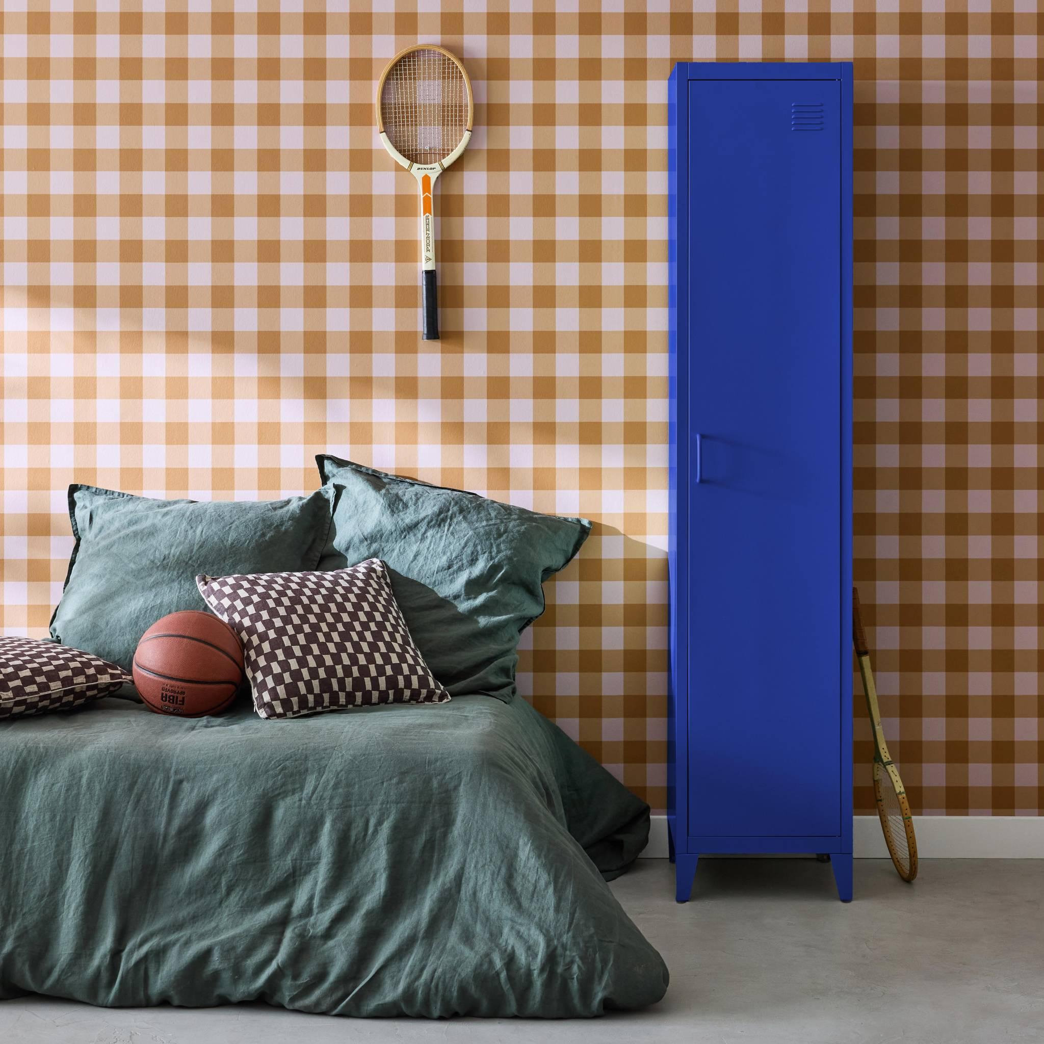 Voir la diapositive 2 : SWEEEK Armoire chambre industrielle métal, 4 espaces de rangement
