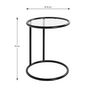 Voir la diapositive 5 : Paris Prix Table d'Appoint Verre  Blaise  55cm Noir