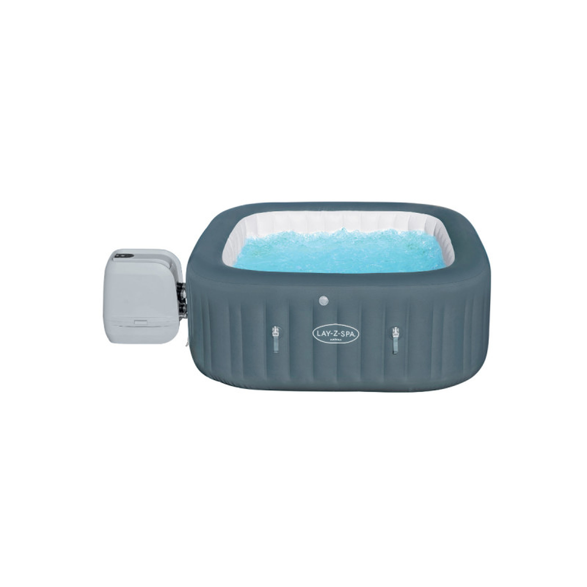 Voir la diapositive 1 :  Spa gonflable carré BESTWAY - 6 places - 180 x 180 x 71 cm - Lay-Z-Spa Hawaii Hydrojet Pro - 60031