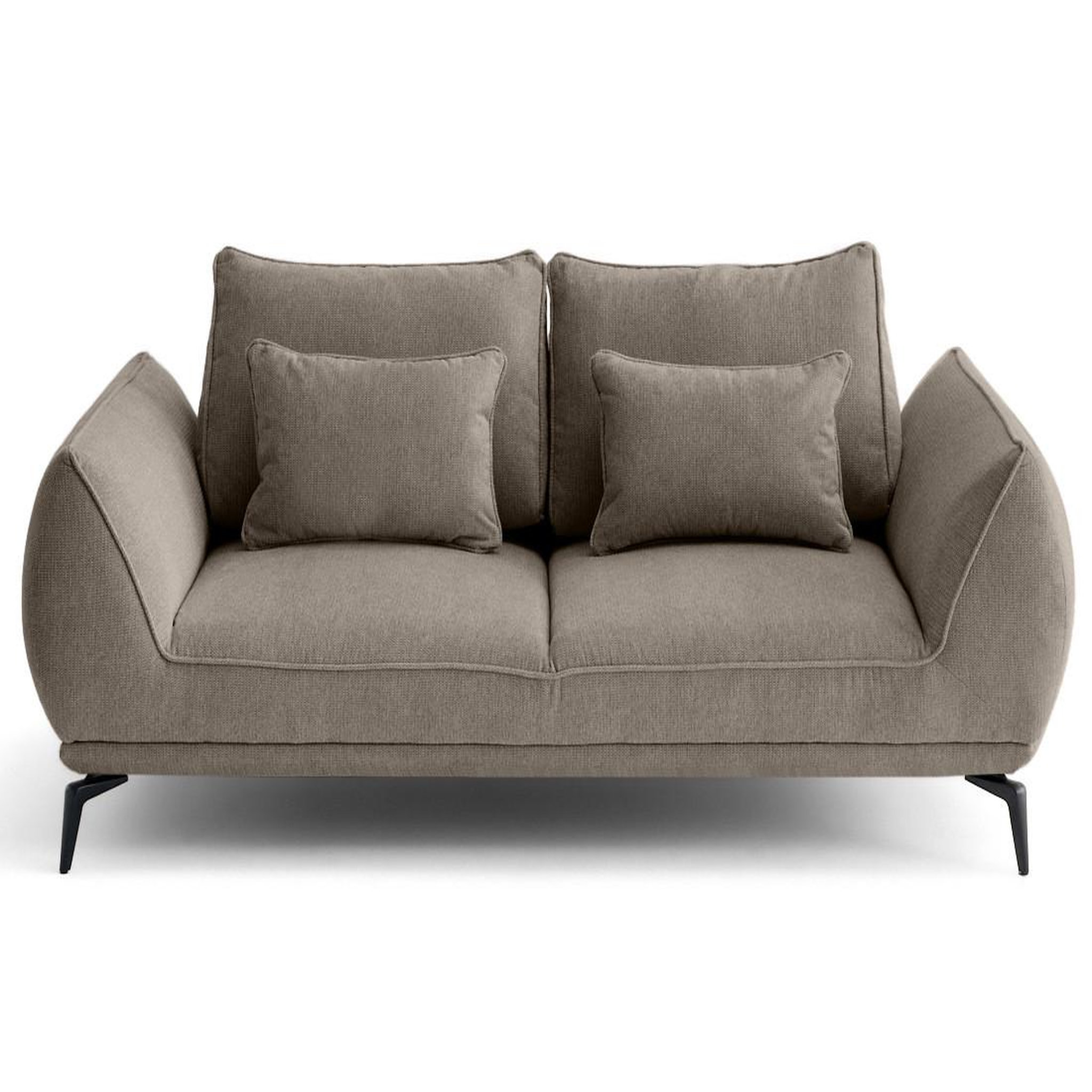 Voir la diapositive 1 : LISA DESIGN Arica - canapé droit 2 places en tissu texturé