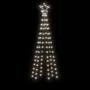 VIDAXL Sapin de Noël avec piquet Blanc froid 108 LED 180 cm