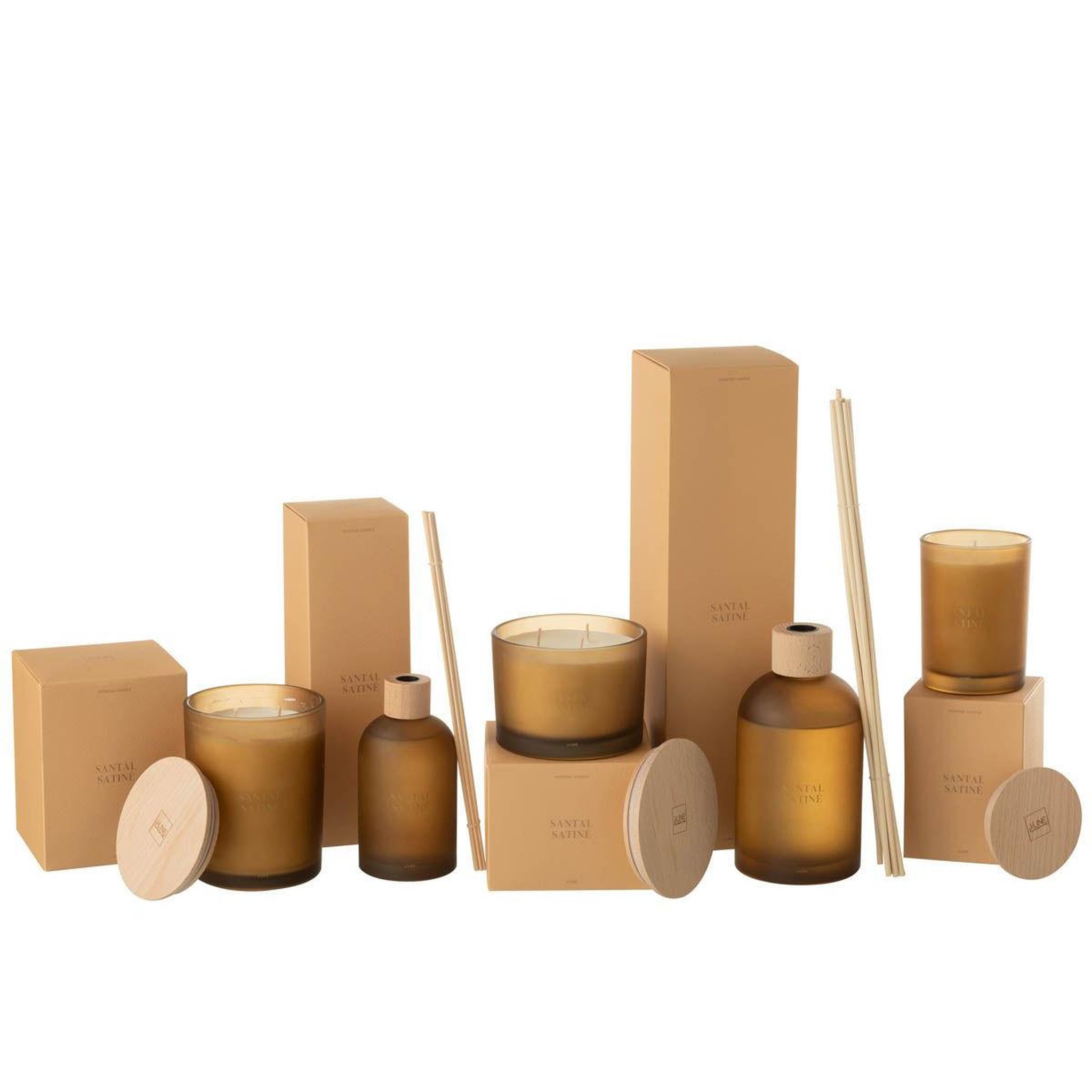 Voir la diapositive 4 : J-LINE Diffuseur de parfum  accords essentiels  550ml santal satiné