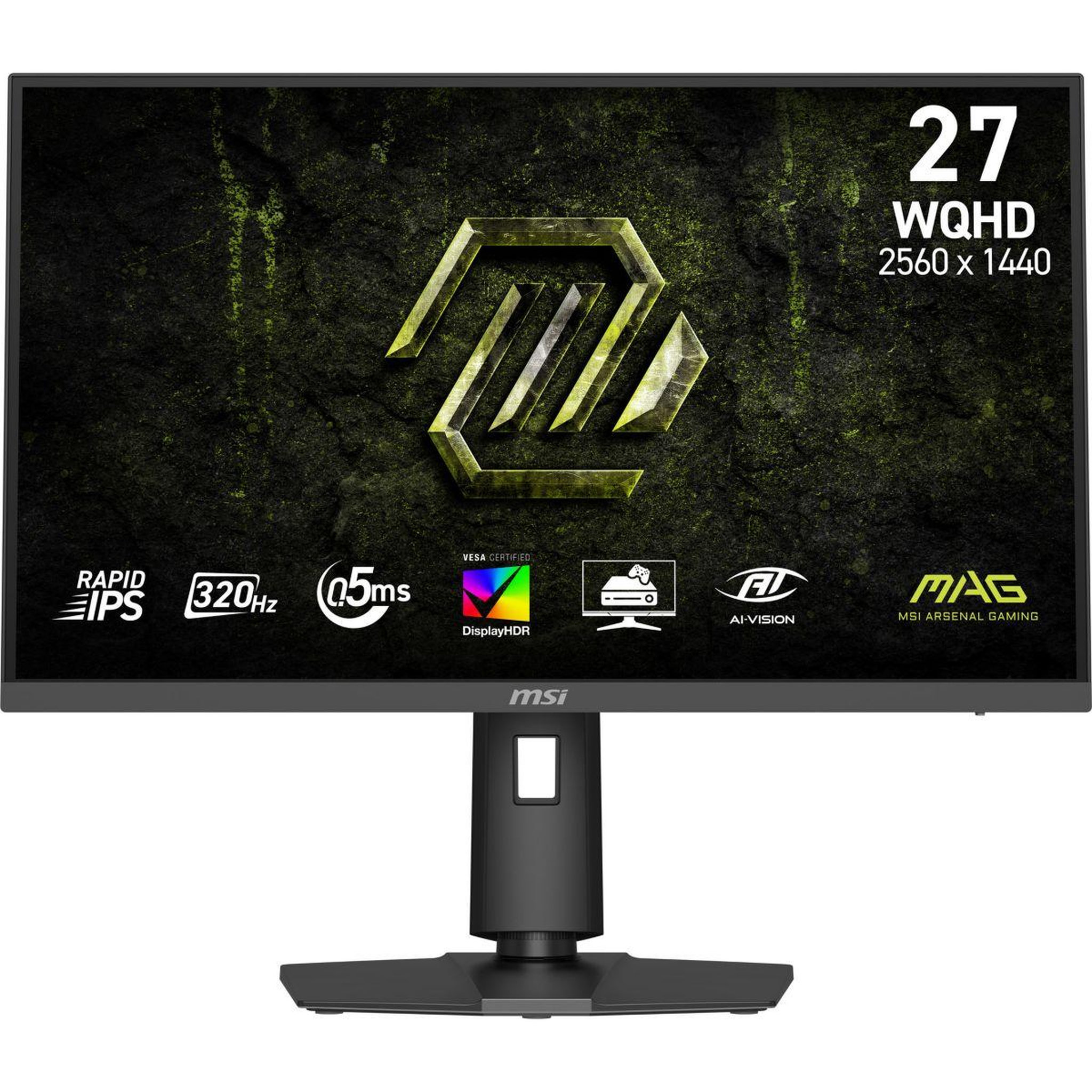 MSI Ecran pc gamer mag 274qpf 27  fast ips wqhd 320 hz hdr 2x hdmi 2.1