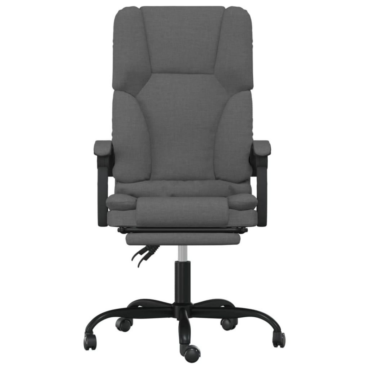 VIDAXL Fauteuil de massage inclinable de bureau Gris fonce Tissu