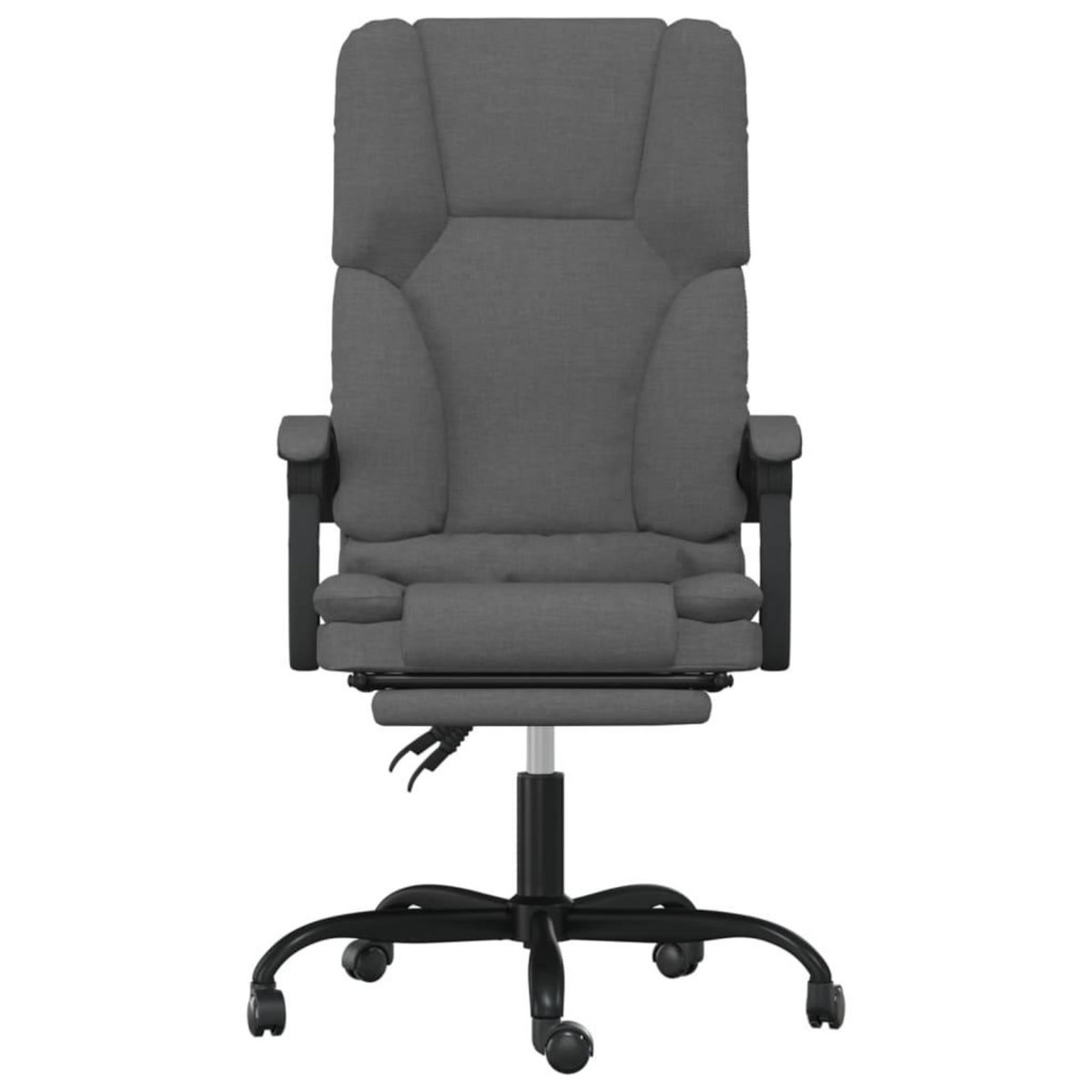 VIDAXL Fauteuil de massage inclinable de bureau Gris fonce Tissu