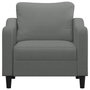 Voir la diapositive 3 : VIDAXL Fauteuil Gris fonce 60 cm Tissu