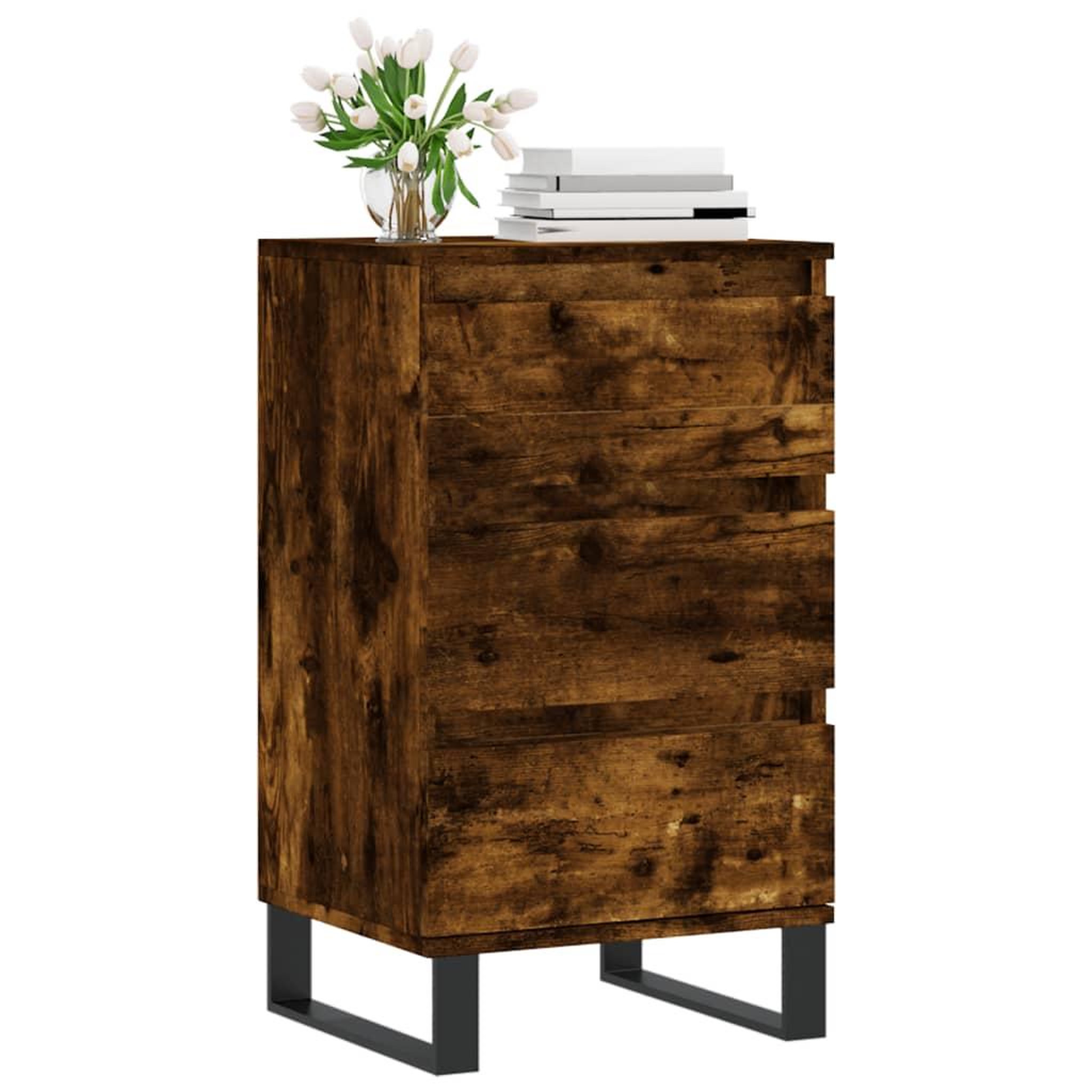 Voir la diapositive 3 : VIDAXL Buffet chene fume 40x35x70 cm bois d'ingenierie