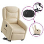 Voir la diapositive 1 : VIDAXL Fauteuil inclinable Creme Tissu