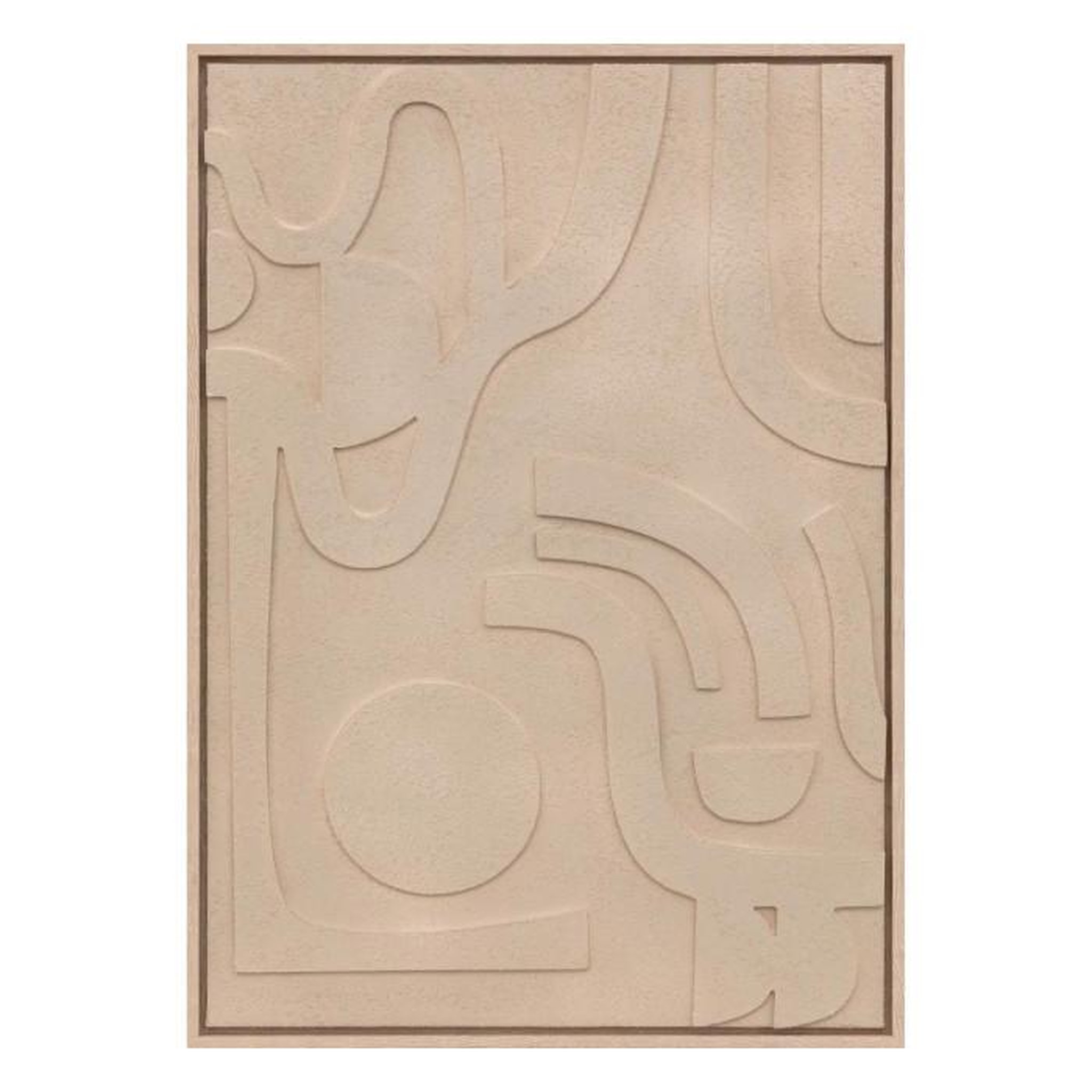 Voir la diapositive 1 : ATMOSPHERA Tableau Déco en Relief  Azra  50x70cm Beige