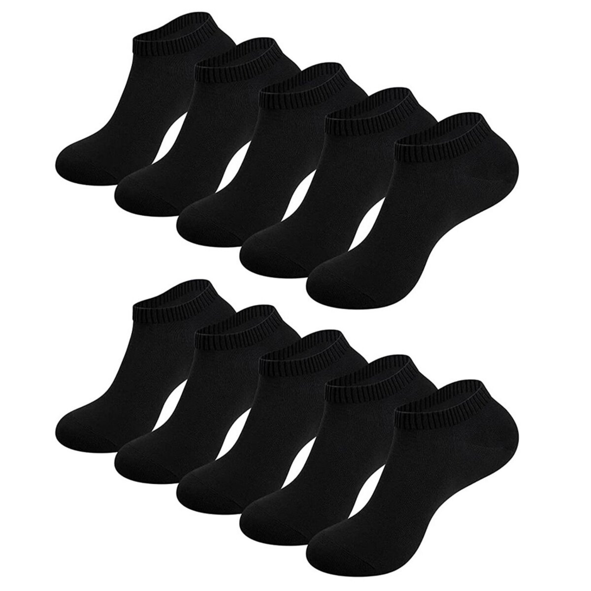 TWINDAY x10 paires de chaussettes noires homme Twinday