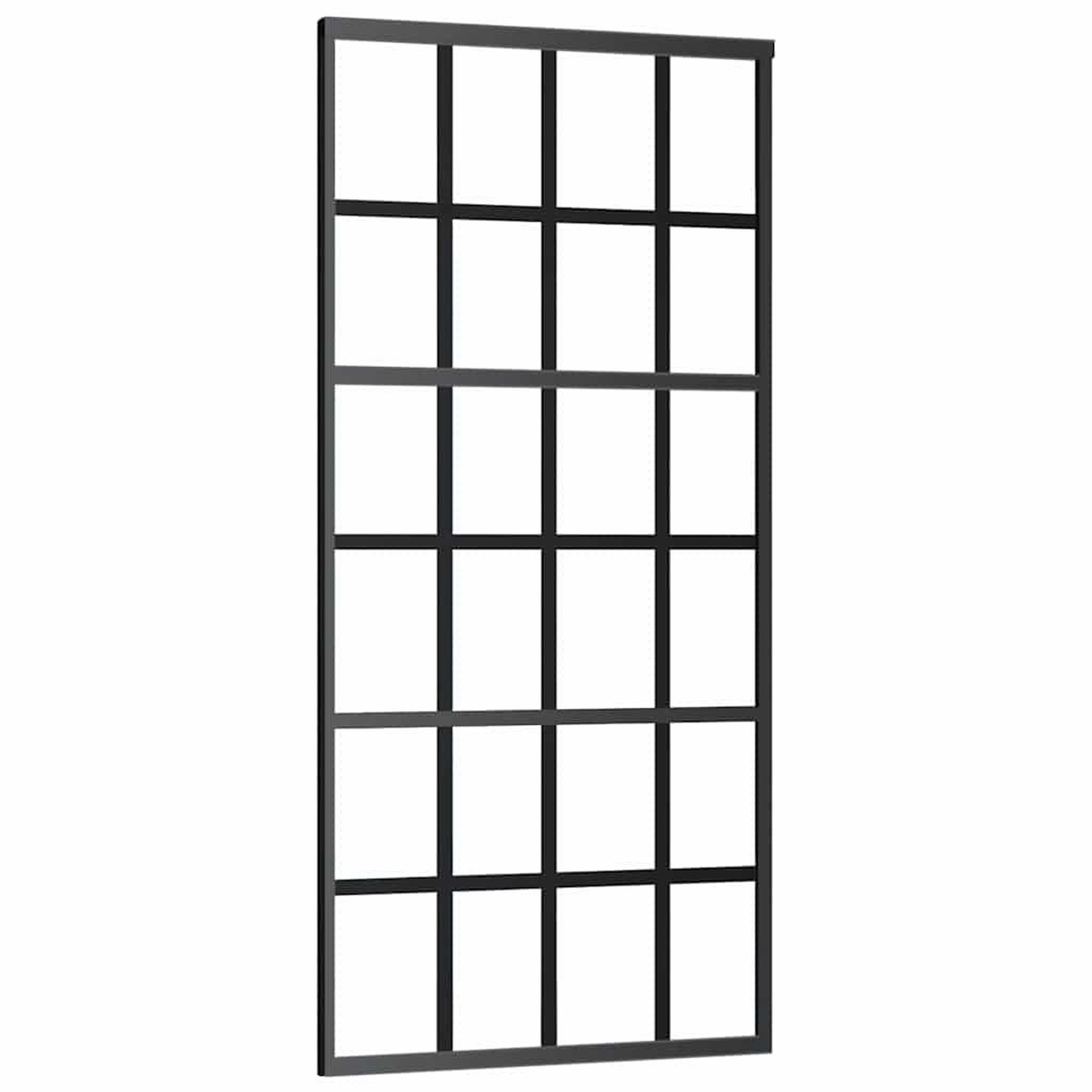 Voir la diapositive 5 : VIDAXL Porte coulissante kit de quincaillerie noir 90x205 cm verre ESG