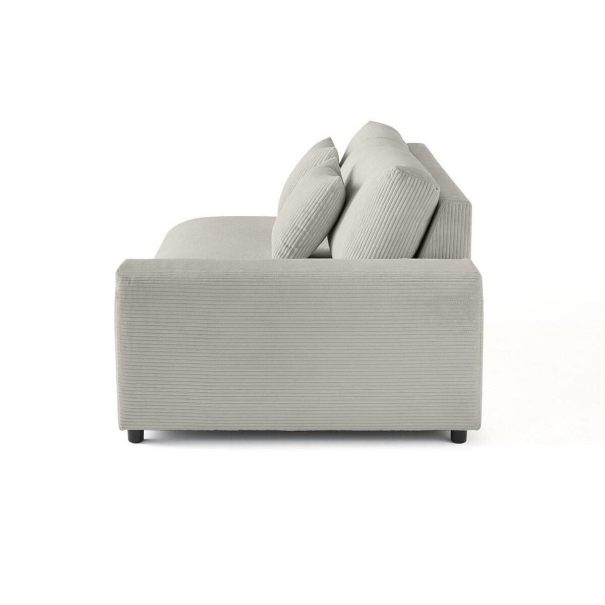 LISA DESIGN Garance - module d'assise 3 places avec accoudoir droit - en velours côtelé