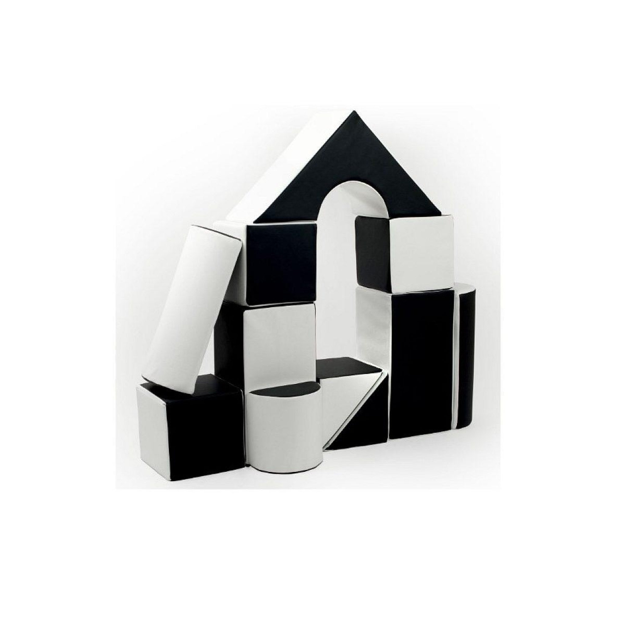 Voir la diapositive 4 : VELINDA Set de 15 blocs en mousse le jeu noir - blanc