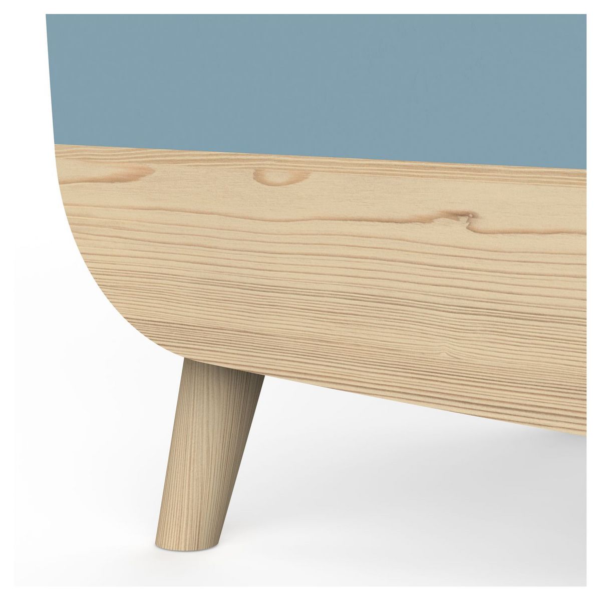 Coffre à jouets avec couvercle bleu LINIA 