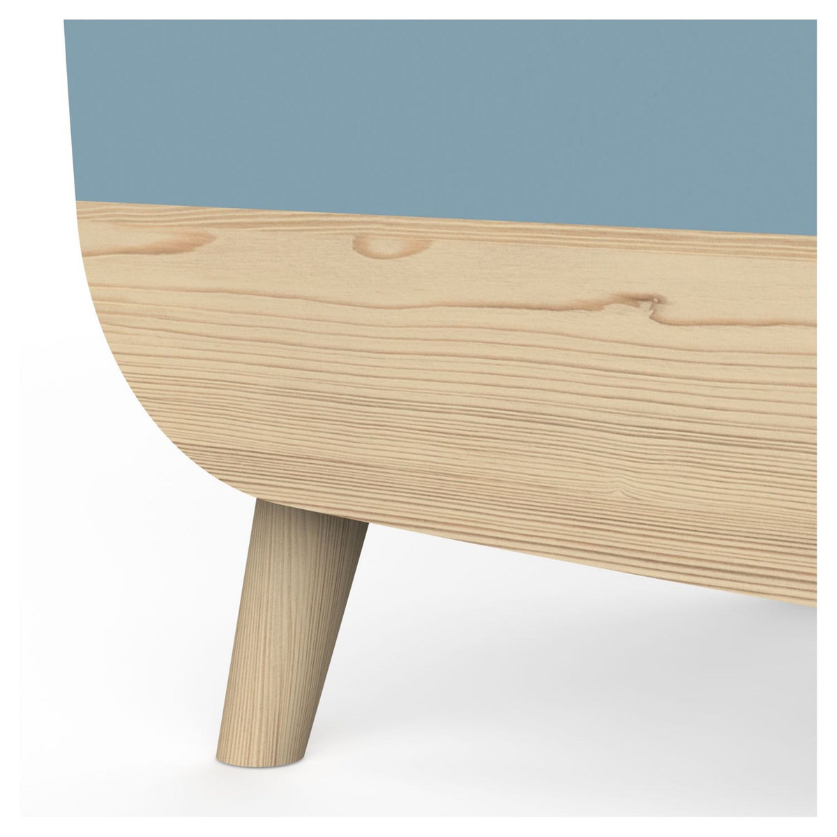 Coffre à jouets avec couvercle bleu LINIA 