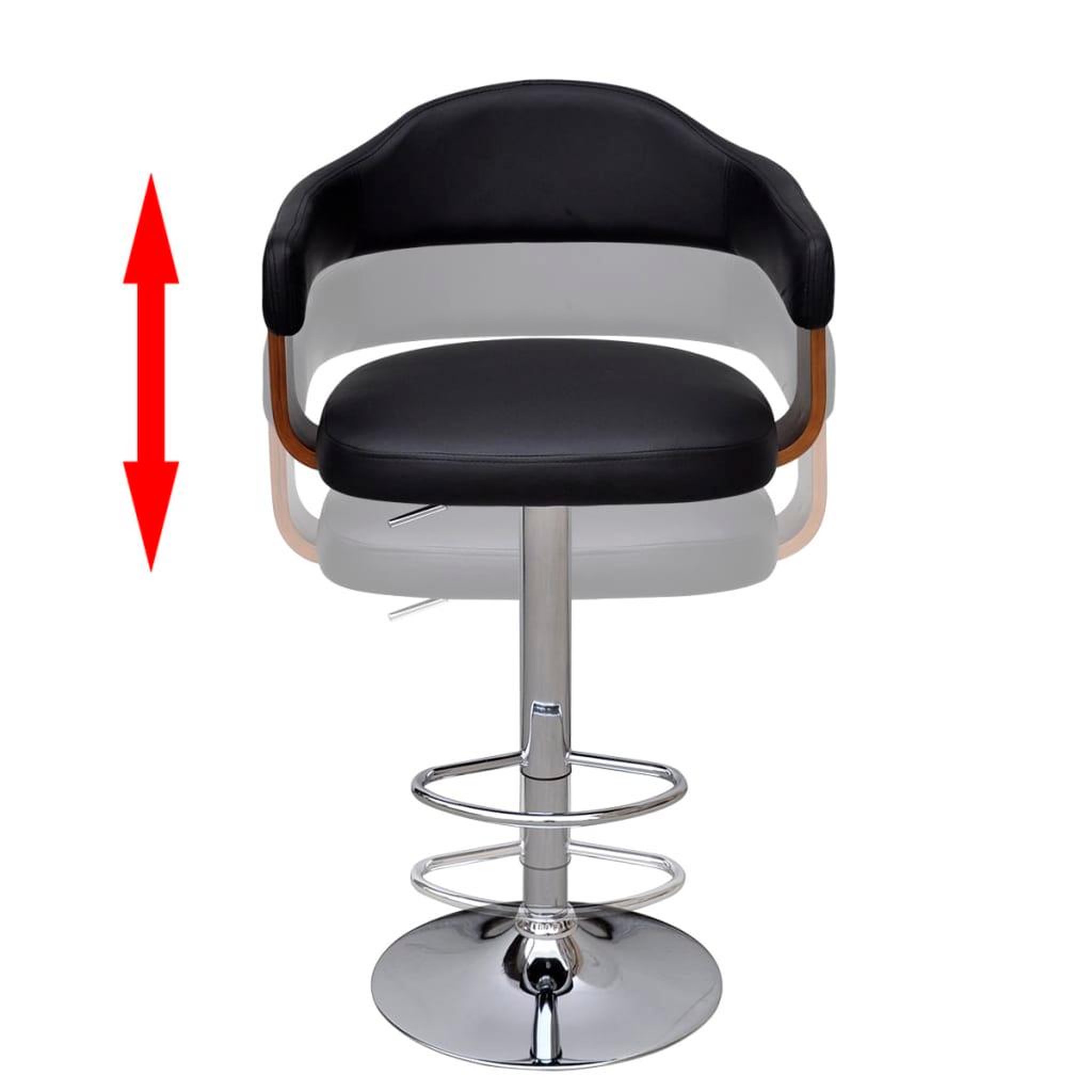 Voir la diapositive 4 : VIDAXL Tabourets de bar lot de 2 bois courbe