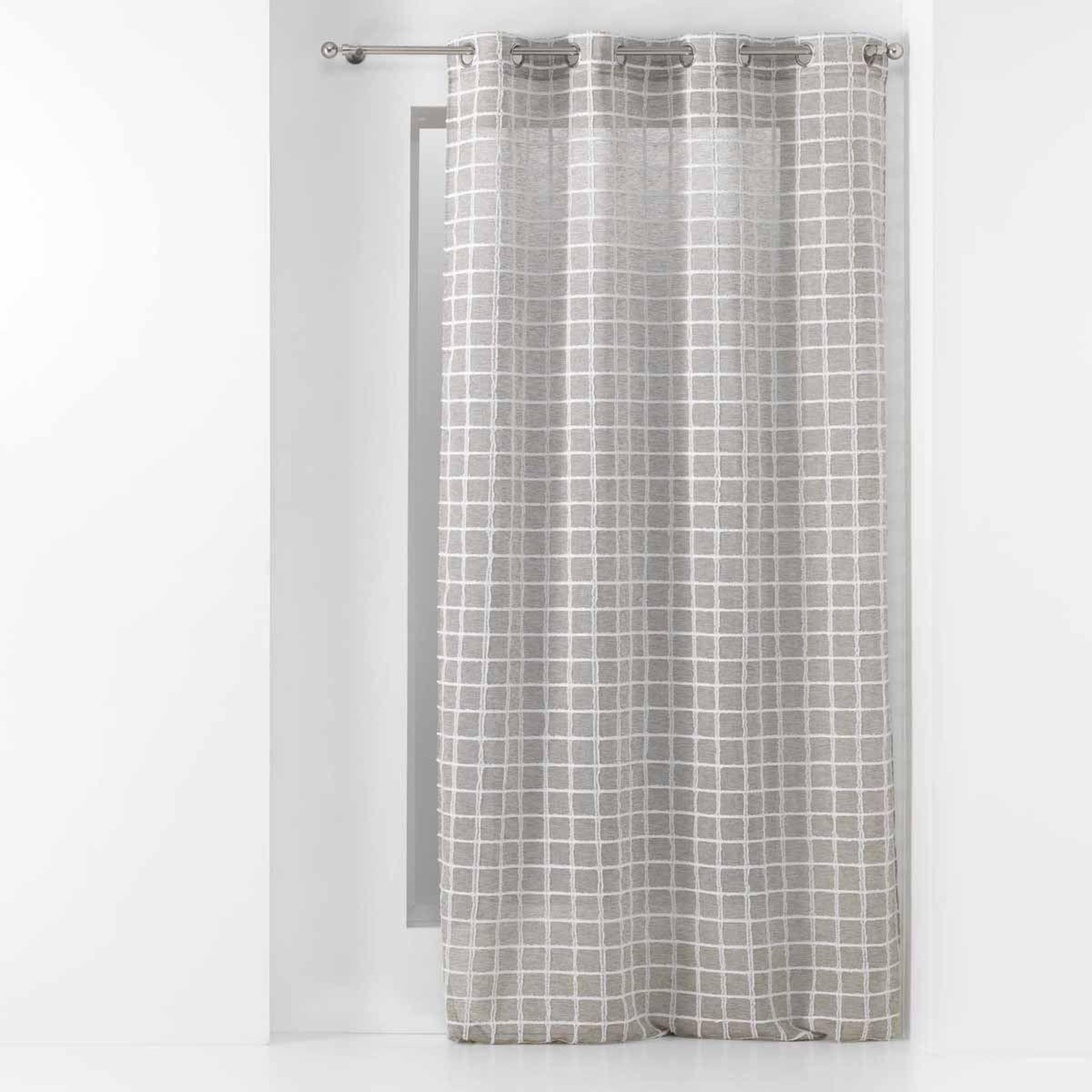 Douceur d'Intérieur Rideau voilage à œillets  karrona  140x240cm taupe