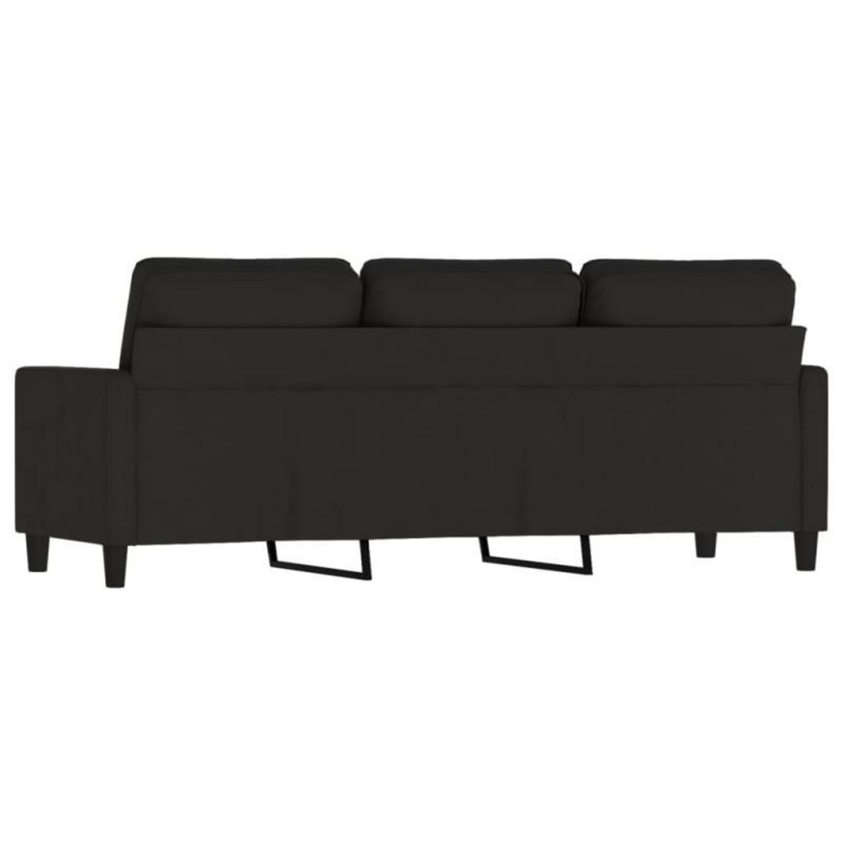 VIDAXL Canapé à 3 places Noir 180 cm Velours