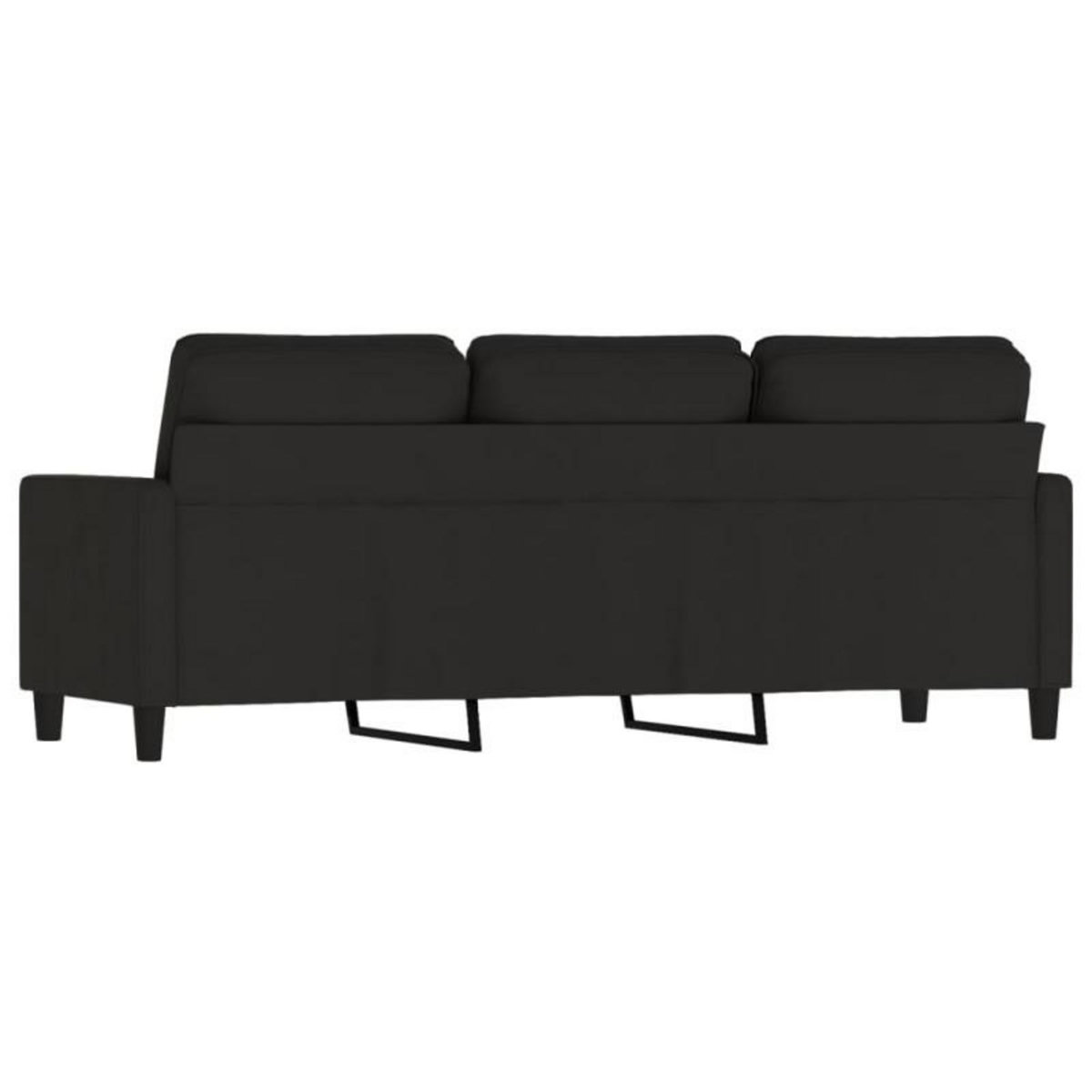 VIDAXL Canapé à 3 places Noir 180 cm Velours