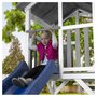 Voir la diapositive 6 : AXI Aire de jeux avec toboggan et échelle d'escalade - Bois - H2,42m - BEACH TOWER