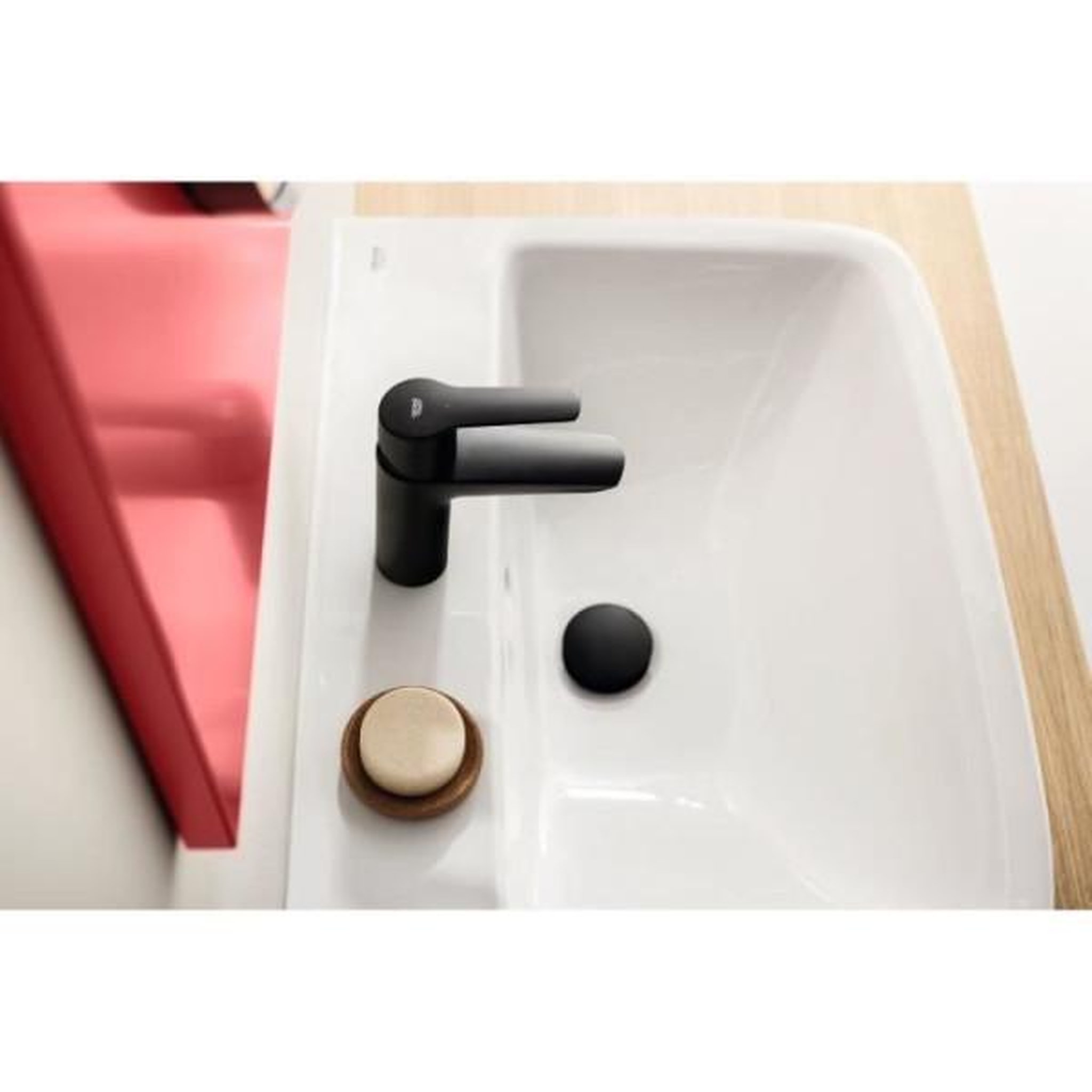 Voir la diapositive 2 : Grohe Mitigeur lavabo monocommande grohe start - noir mat - taille s - economie d'eau